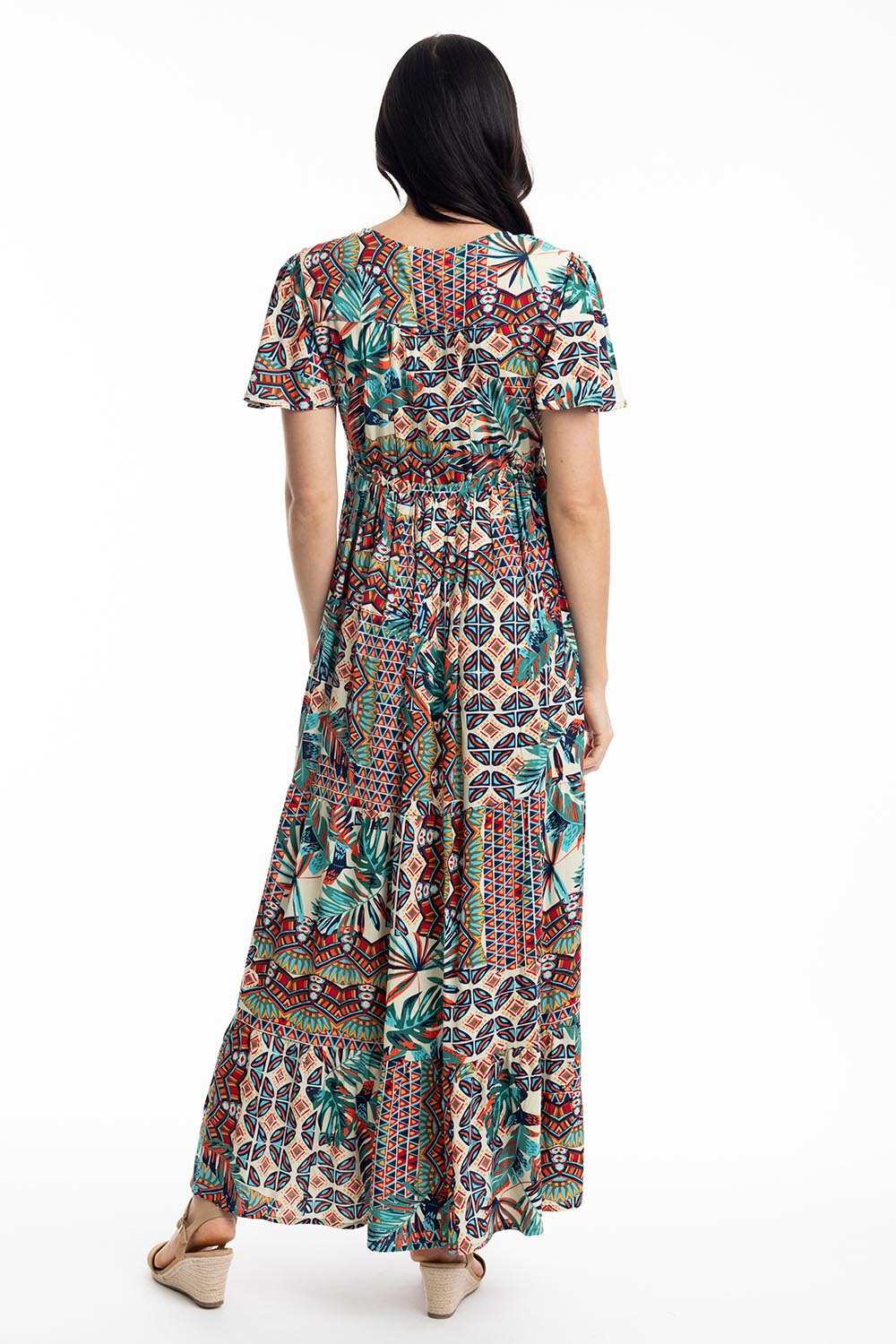 Preloved Rio Maxi Layered Dress - Print