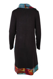 Product shot of the Billie Jean Patch Pockets Dress in colour Billiejean (Black), from the back
