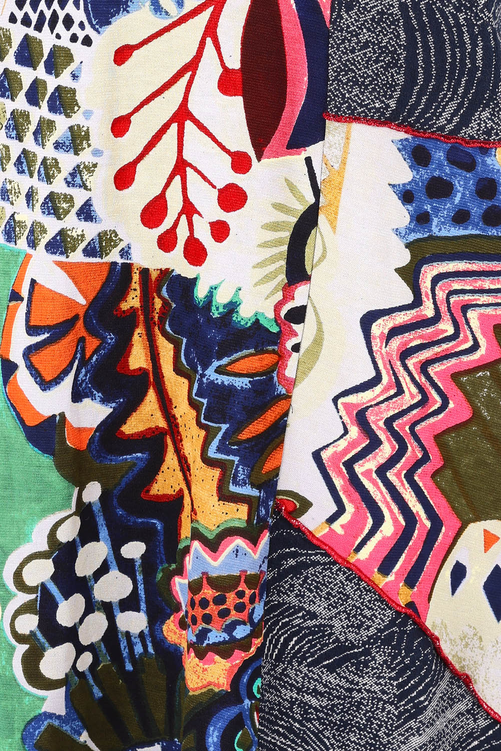 Product shot of the Hotel California Patch Dress in colour California (Blue), detail