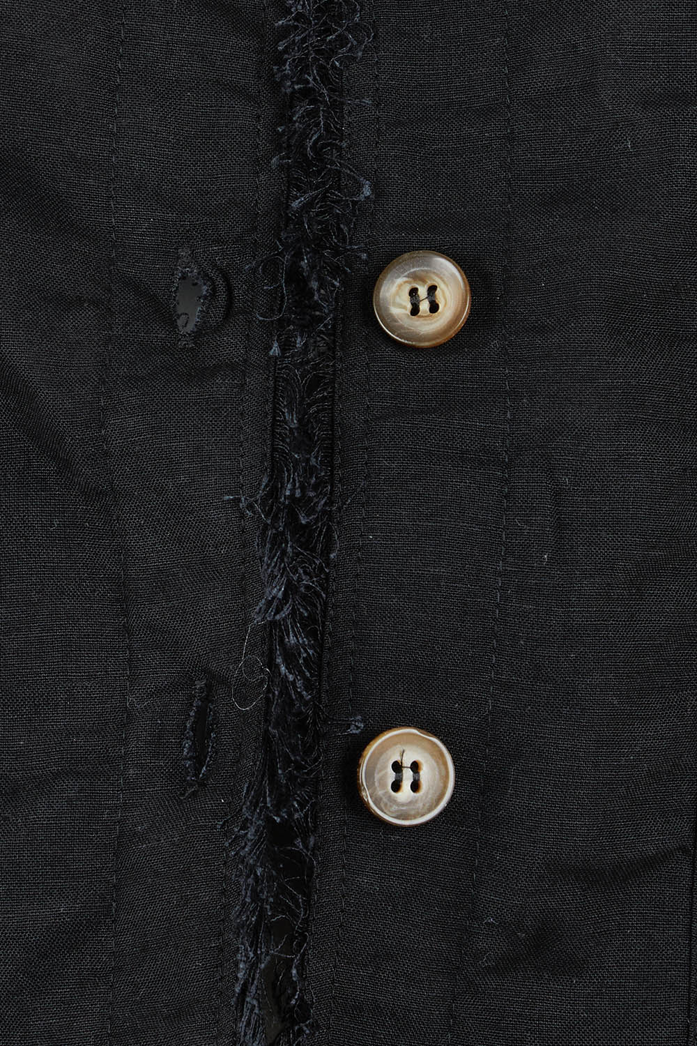 Product shot of the Essentials Linen Blend Jacket in colour Black (Black), detail
