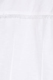 Essentials Cotton Linen Blend Fringe Jacket - White