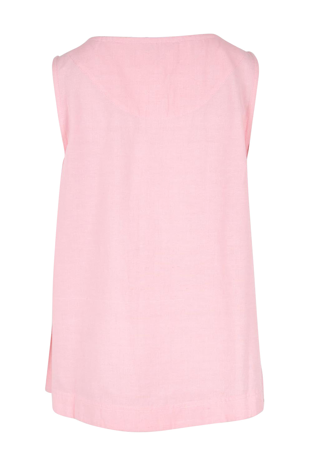 Product shot of the Essentials Linen Blend Cami - Pink in colour Pink, from the back