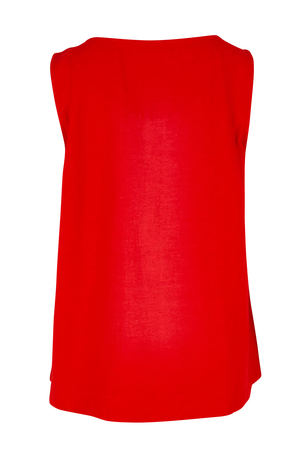 Product shot of the Essentials Linen Blend Cami - Red in colour Red, from the back