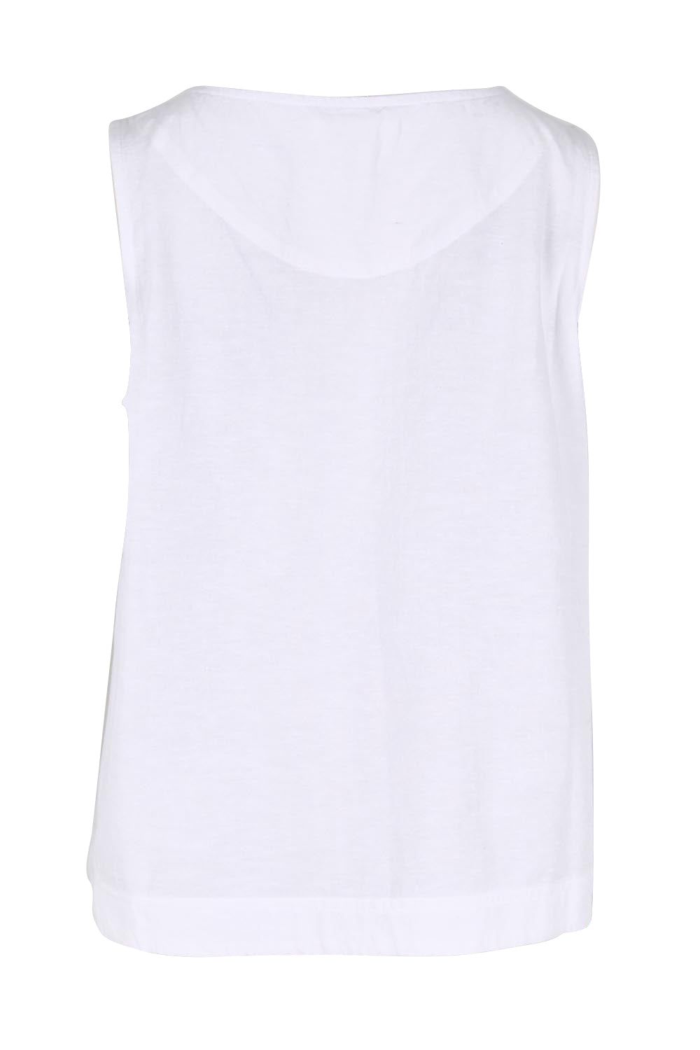 Product shot of the Essentials Linen Blend Cami - White in colour White, from the back