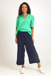 Essentials Cotton Linen Blend Pant - Navy