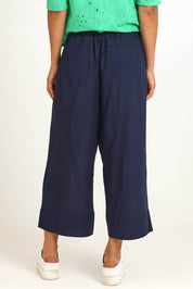 Essentials Cotton Linen Blend Pant - Navy