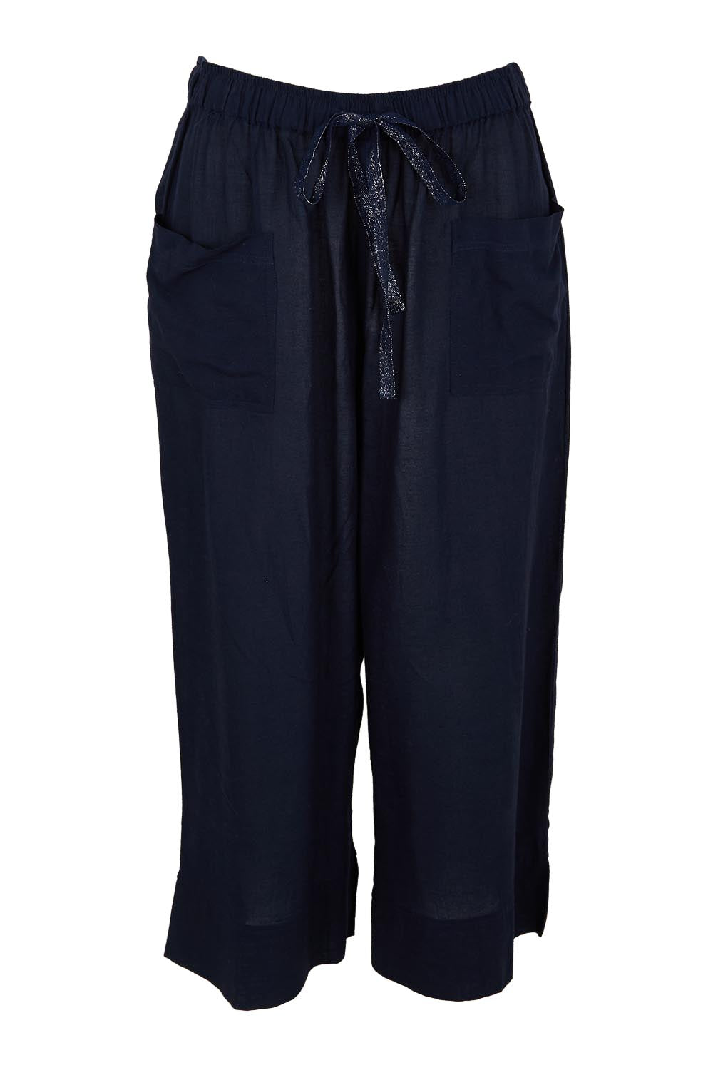 Essentials Cotton Linen Blend Pant - Navy