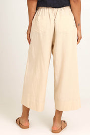 Essentials Cotton Linen Blend Pant - Sand