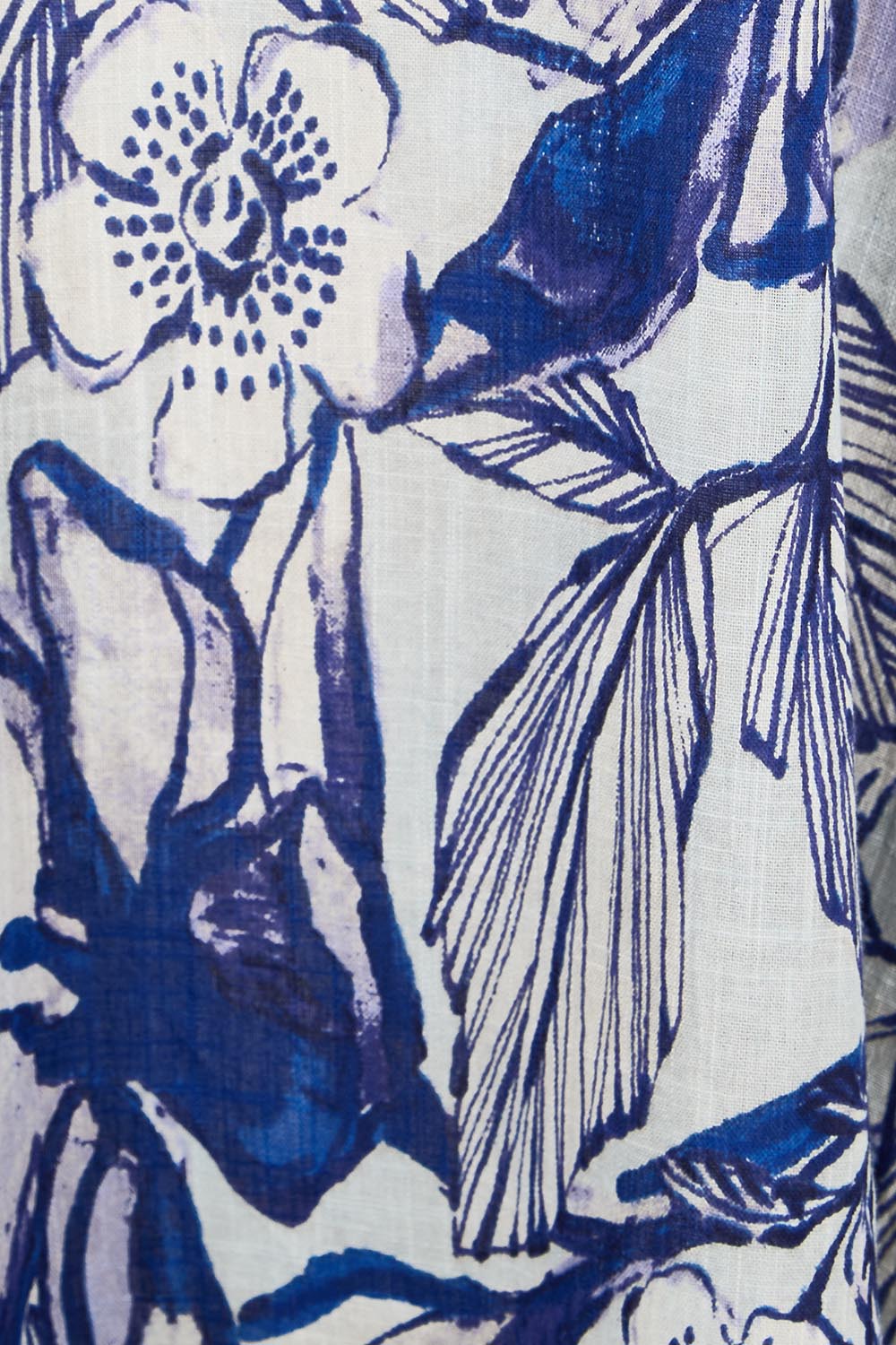 Product shot of the Sleeveless Midi Dress – Print in colour Print, showing detail