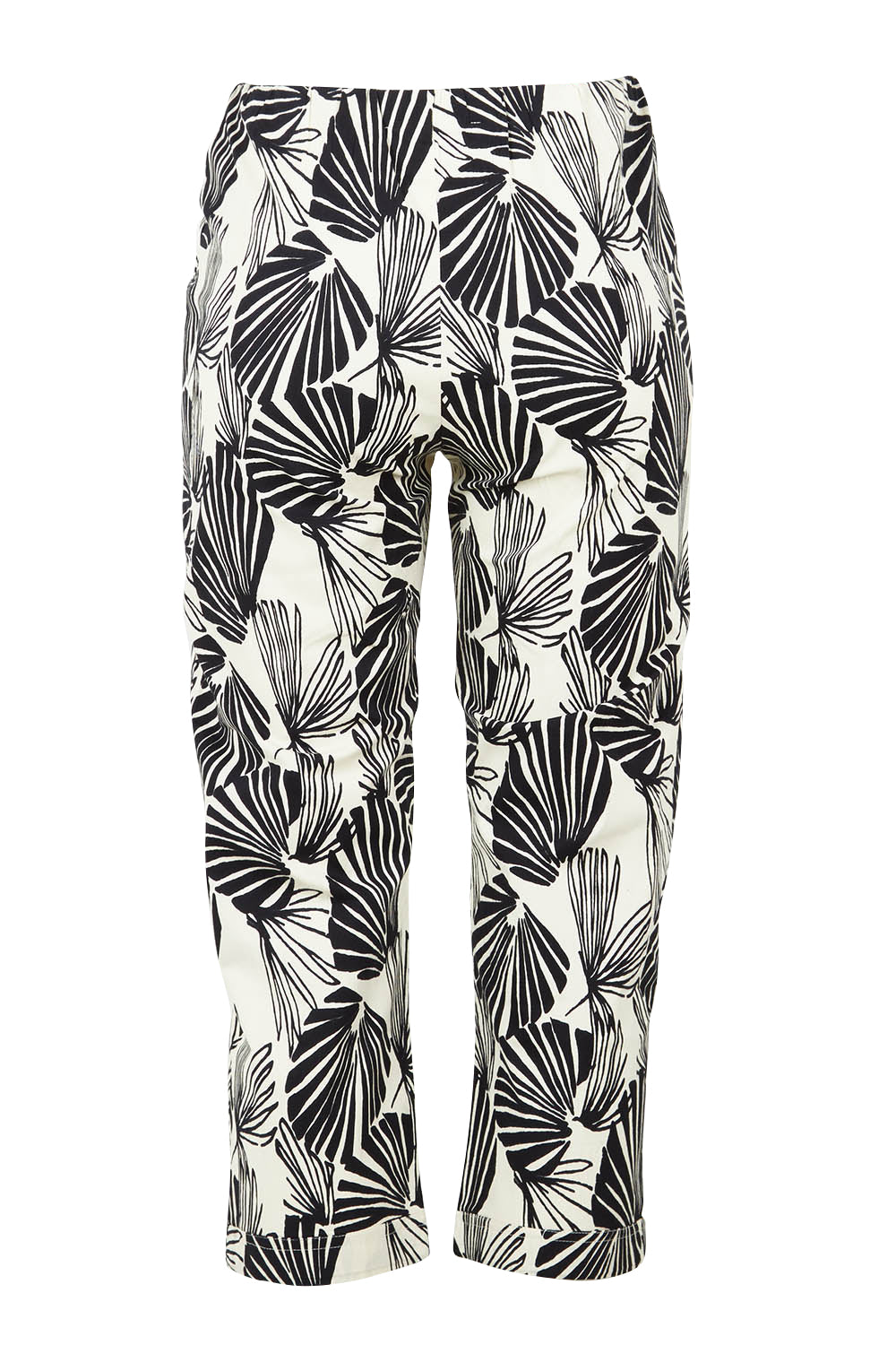 Product shot of the Papagayo Cotton Pant in colour Print (Black), from the back