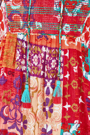 Product shot of the Bib Top in colour Araya, detail