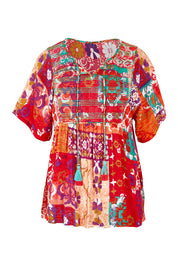 Product shot of the Bib Top in colour Araya, from the front