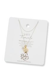 Product shot of the Dreamweaver Necklace in colour Safetravel (Metallics), detail