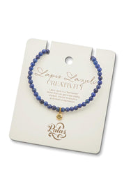 Product shot of the Healing Gem Bracelet in colour Creativity (Blue), detail