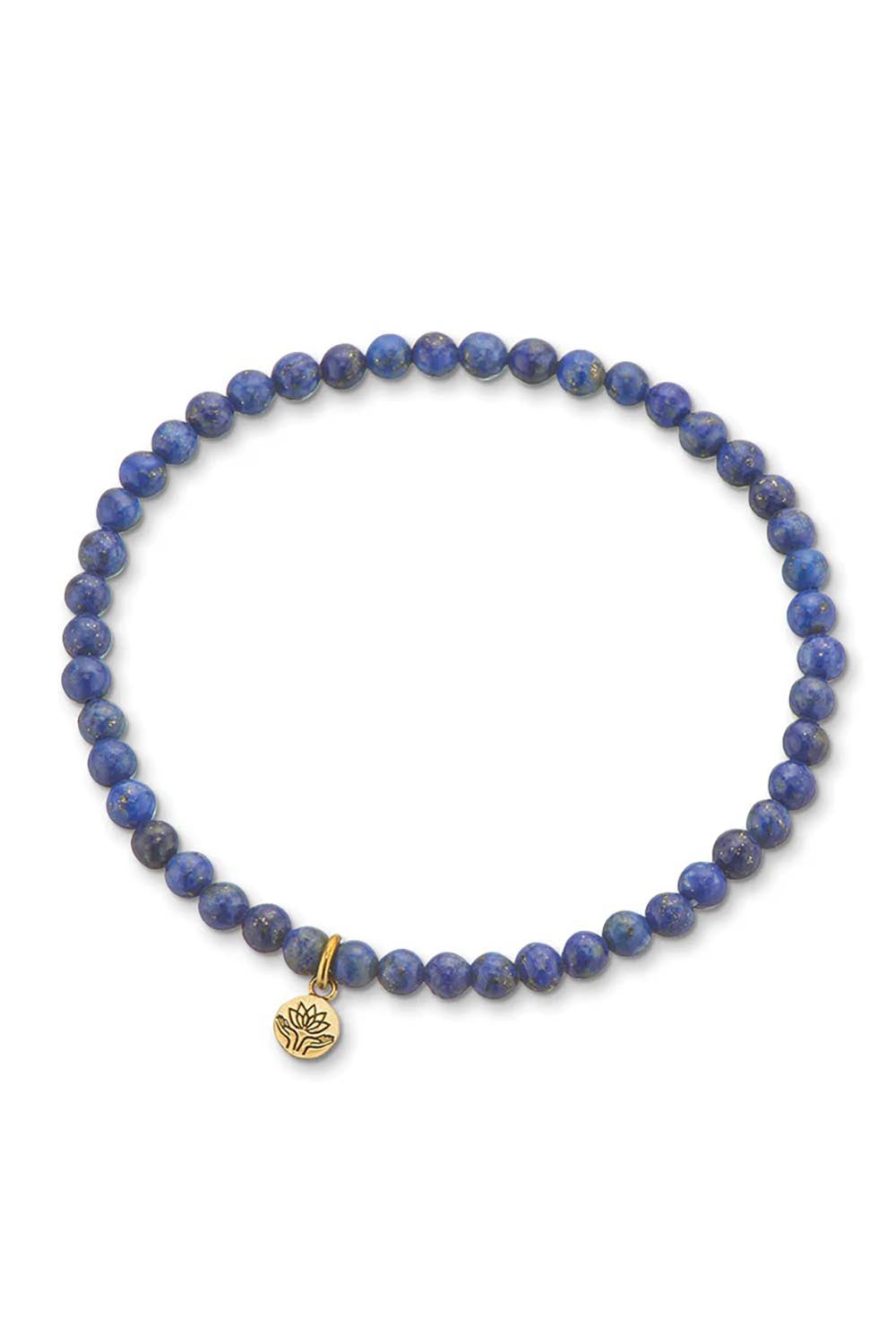 Product shot of the Healing Gem Bracelet in colour Creativity (Blue), from the front