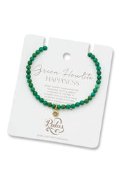 Product shot of the Healing Gem Bracelet in colour Happiness (Green), detail