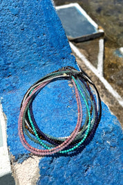 Product shot of the Healing Gems Classics Necklace - Amazonite in colour Amazonite, from the back