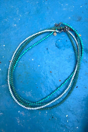 Product shot of the Healing Gems Classics Necklace - Amazonite in colour Amazonite, from the front