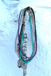 Product shot of the Healing Gems Classics Necklace - Aventurine in colour Aventurine, showing detail