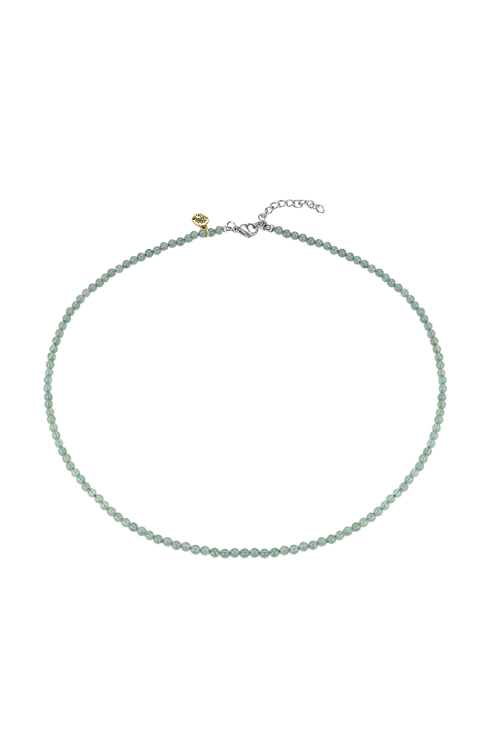 Product shot of the Healing Gems Classics Necklace - Aventurine in colour Aventurine, from the front