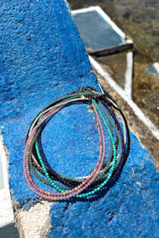 Product shot of the Healing Gems Classics Necklace - Onyx in colour Onyx, from the back