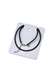 Product shot of the Healing Gems Classics Necklace - Onyx in colour Onyx, from the back