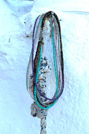 Product shot of the Healing Gems Classics Necklace - Onyx in colour Onyx, from the front