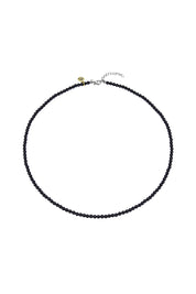 Product shot of the Healing Gems Classics Necklace - Onyx in colour Onyx, from the front