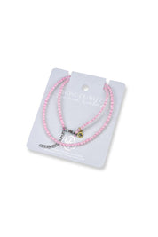 Product shot of the Healing Gems Classics Necklace - Rosequartz in colour Rosequartz, from the back