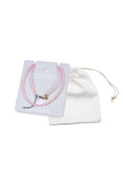 Product shot of the Healing Gems Classics Necklace - Rosequartz in colour Rosequartz, showing detail