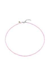 Product shot of the Healing Gems Classics Necklace - Rosequartz in colour Rosequartz, from the front