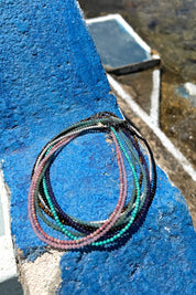Product shot of the Healing Gems Classics Necklace - Tigerseye in colour Tigerseye, from the back