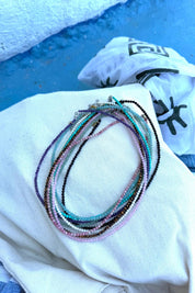 Product shot of the Healing Gems Classics Necklace - Tigerseye in colour Tigerseye, showing detail