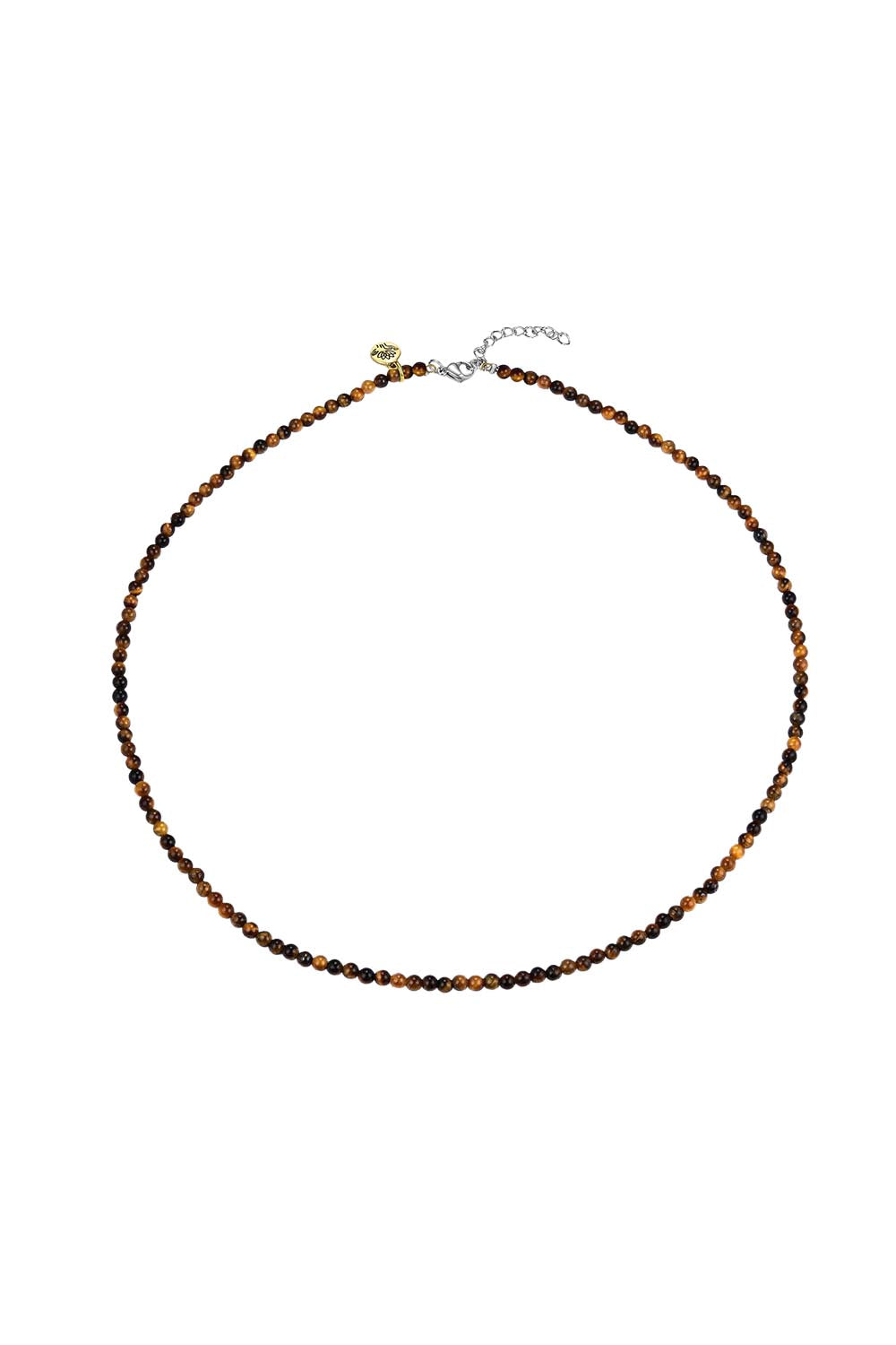 Product shot of the Healing Gems Classics Necklace - Tigerseye in colour Tigerseye, from the front