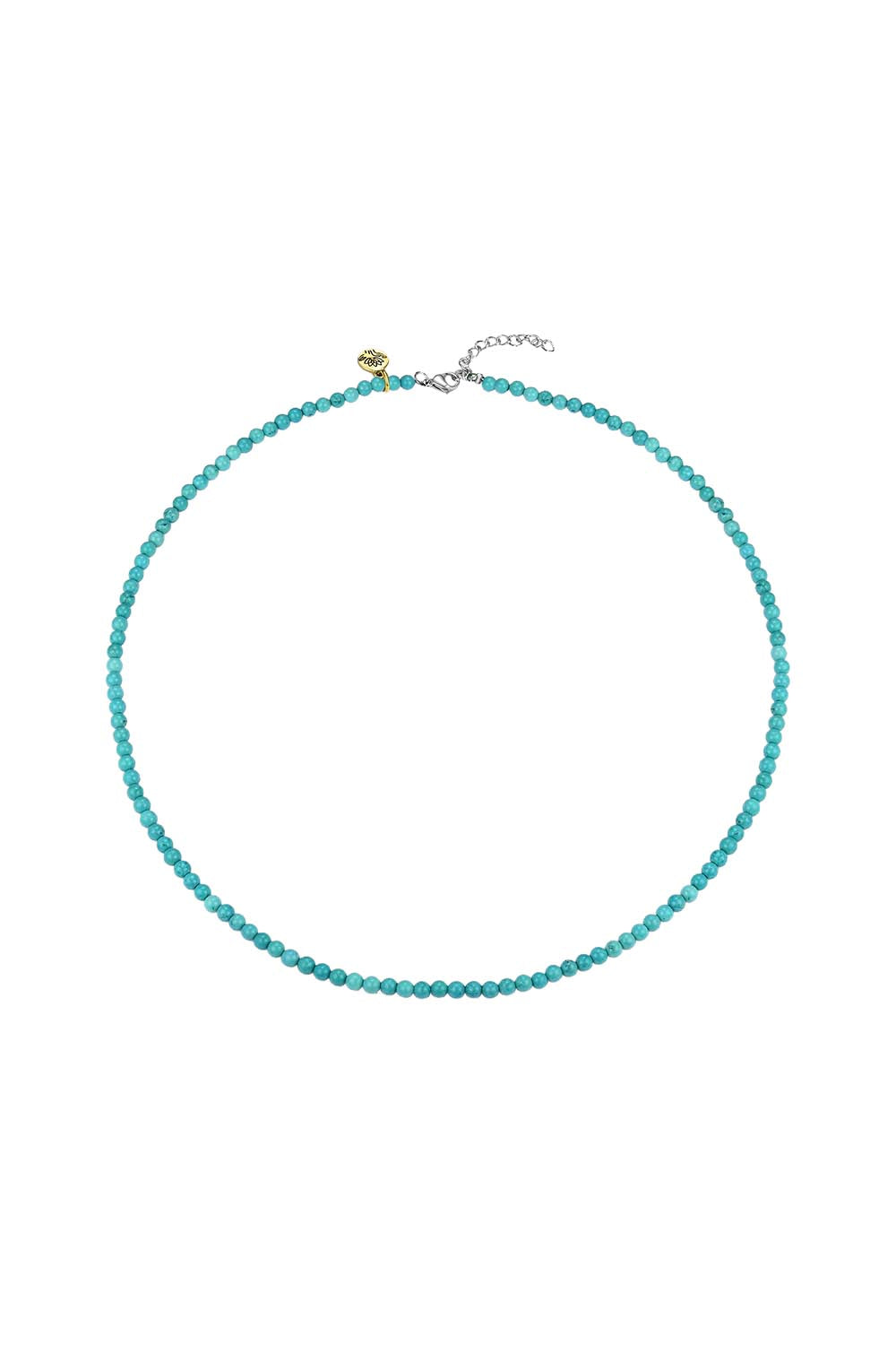 Product shot of the Healing Gems Classics Necklace - Turquoise in colour Turquoise, from the front
