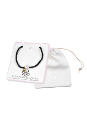 Product shot of the Luna Pearl Bracelet - Onyx in colour Onyx, showing detail
