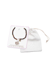Product shot of the Luna Pearl Bracelet - Tigerseye in colour Tigerseye, showing detail