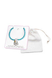 Product shot of the Luna Pearl Bracelet - Turquoise in colour Turquoise, showing detail