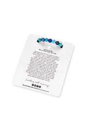 Product shot of the Spirit Stones Medium Bead Bracelet - Turquoise in colour Turquoise, showing detail