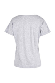 Product shot of the Jada Organic Cotton Knit Tee in colour Grey (Grey), from the back