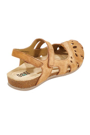 Product shot of the Amy Flat in colour Suntan, from the back