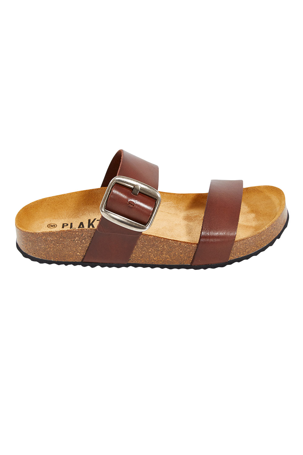 Product shot of the Leno Sandal in colour Leno, from the front
