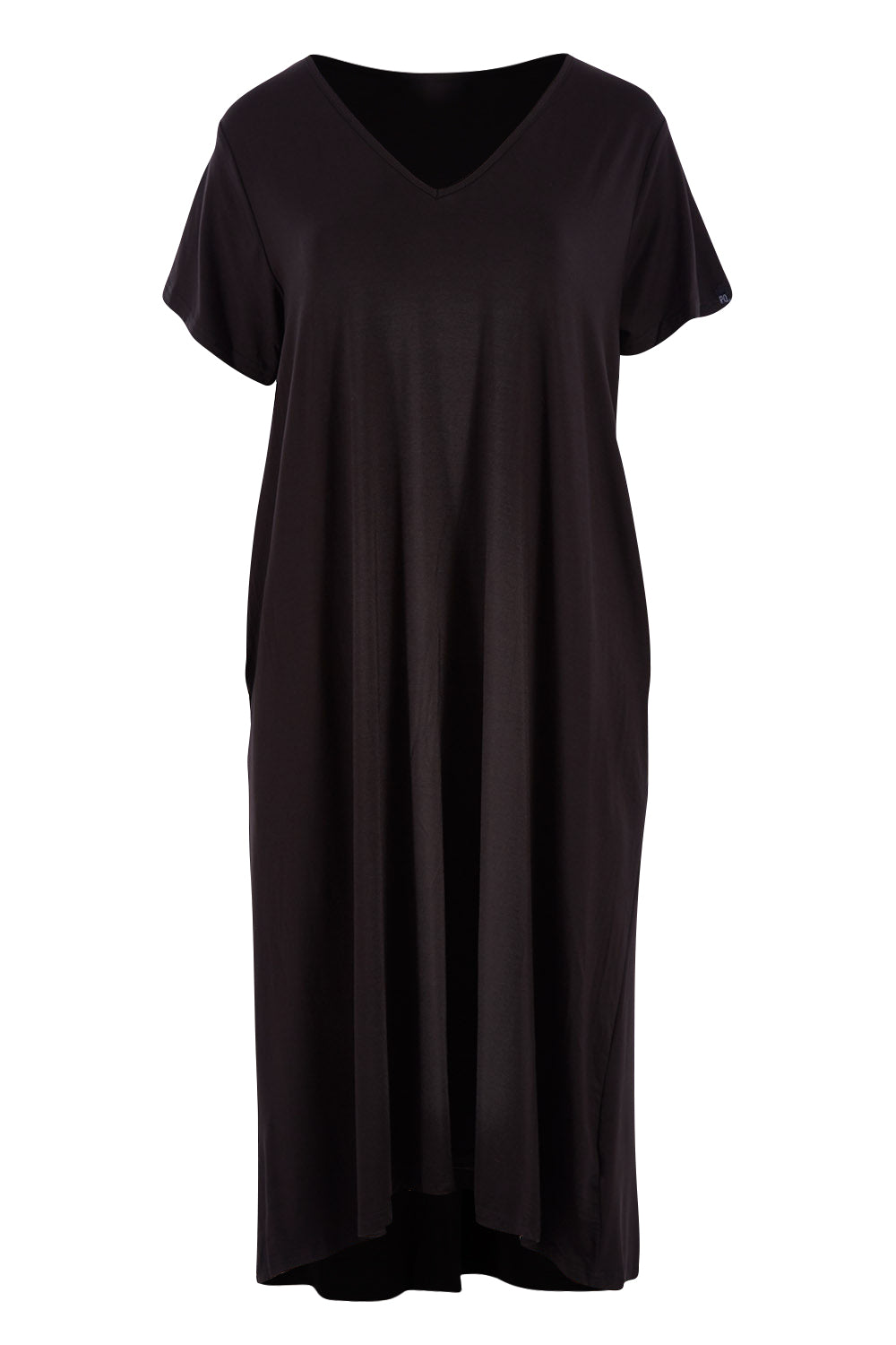 Product shot of the Tin colourShirt Dress - Black (Black), from the front