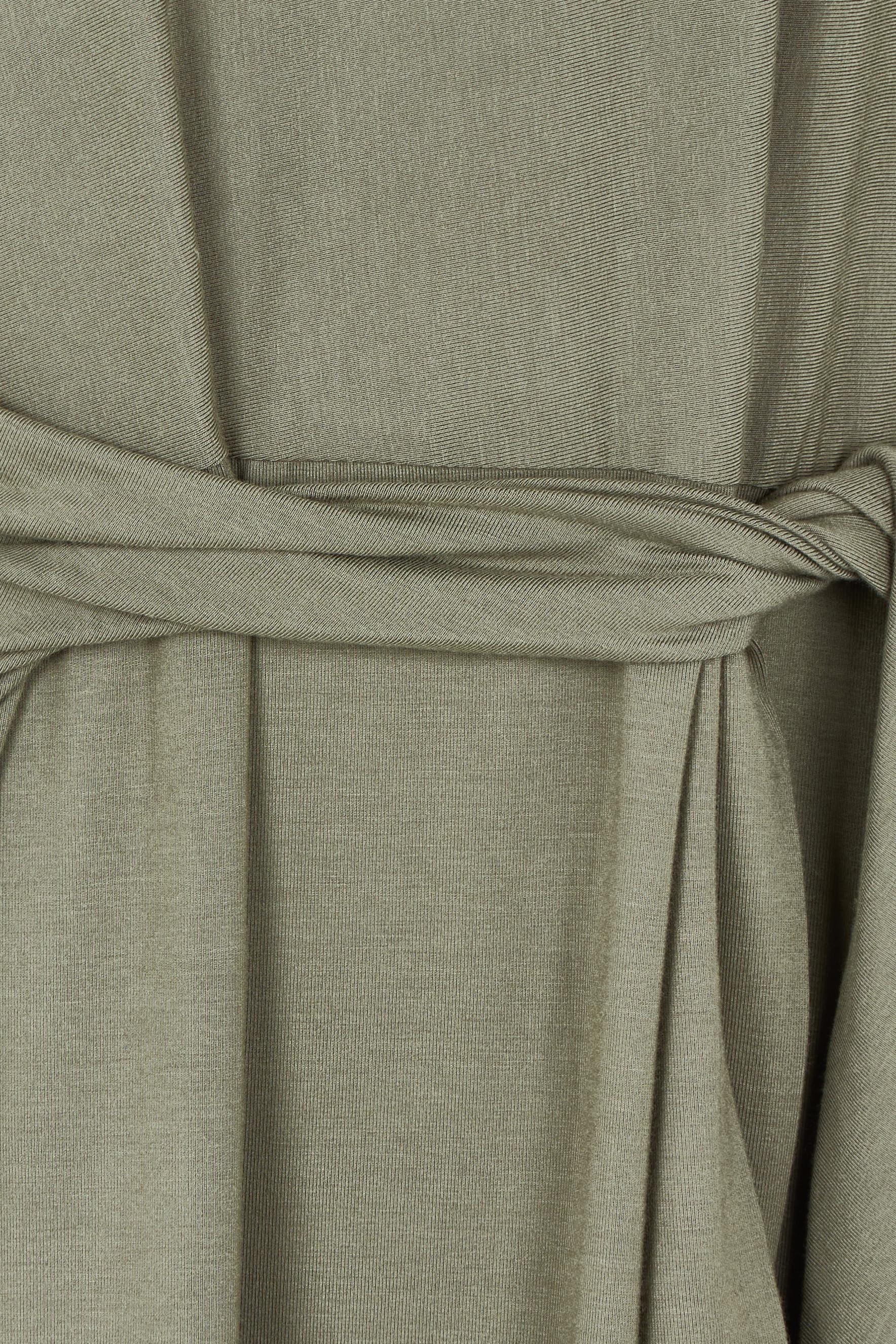 Product shot of the Mallory Bamboo Dress in colour Fern (Green), detail