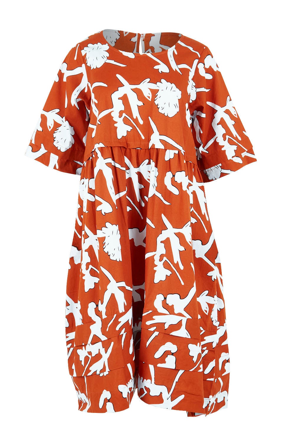 Product shot of the Kingsley Cotton Dress in colour Myrtle, from the front