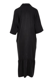 Product shot of the Cora Tencel Dress in colour Black (Black), from the back