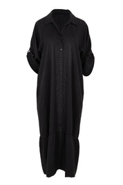 Product shot of the Cora Tencel Dress in colour Black (Black), detail