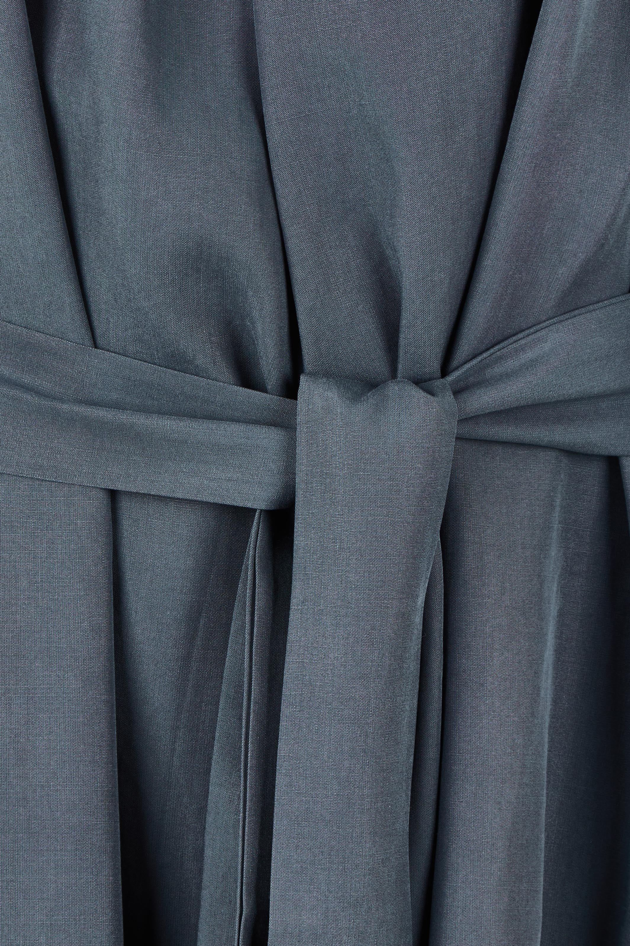 Product shot of the Jade Tencel Dress in colour Storm (Blue), detail