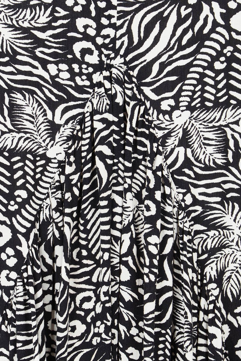 Product shot of the Peak Maxi Dress in colour Blkpalm (Black), detail