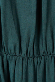 Product shot of the Charlie Top in colour Peacock (Green), detail